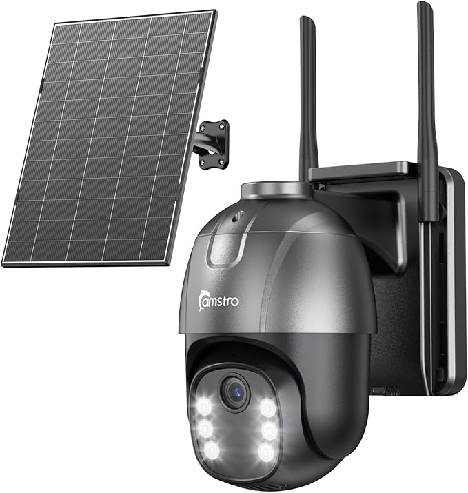 AOV 24/7 Continuous Recording Solar Security Camera Wireless Outdoor with 32GB Memory SD Card,4G LTE Cellular Camera with AI Tracking Detection, 360°Pan & Tilt Surveillance, IP66, No WiFi