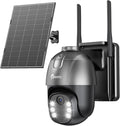 AOV 24/7 Continuous Recording Solar Security Camera Wireless Outdoor with 32GB Memory SD Card,4G LTE Cellular Camera with AI Tracking Detection, 360°Pan & Tilt Surveillance, IP66, No WiFi