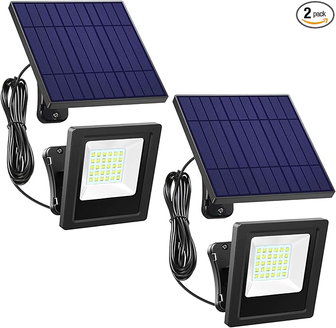 2 Pack Solar Wall Mount Lights - Super Bright Solar Security Flood Lights for Outdoor Use, IP65 Waterproof, Dusk to Dawn
