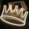 Crown Neon Sign Yellow LED Crown-Shaped Neon Sign for Room Decor, Dimmable Light Birthday Party Wedding Gifts for Girls Accessories Decorations Aesthetic, Birthday Wall Decor Gift
