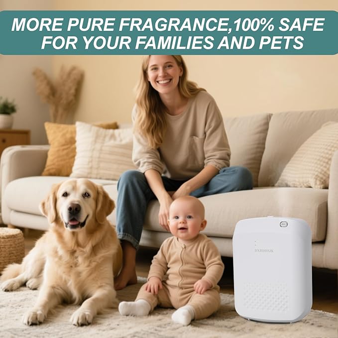Home Waterless Aroma Diffuser – Bluetooth Smart Essential Oil Nebulizer, Fragrance Reach up to 2,000 sq ft, Perfect for Homes, Hotels, Restaurants, Offices & Spas(White)