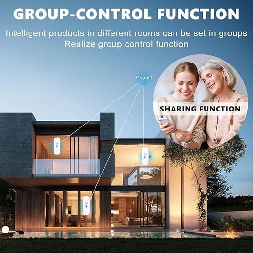 WiFi & Bluetooth Temperature and Humidity Sensor,No Hub Required,Compatible with Alexa and Google Home,for Home, Baby Rooms,Greenhouses Accessories, Garages, Office 2Pack(No Include Battery)