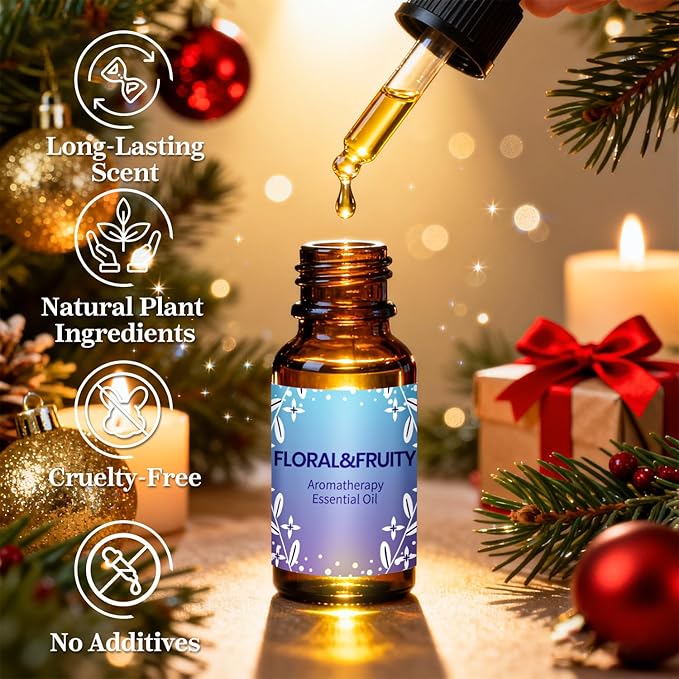MOVINPE Essential Oils Advent Calendar for Women Adults, 24 Days of Aromatherapy Gift Set with Diffuser Stone & Glass Tealight Holders Dropper, Christmas Countdown Gifts for Moms, Wife, Girlfriend, Sister