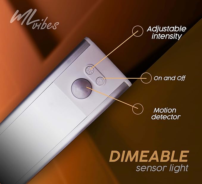40 led Lights Rechargeable Battery Operated Motion Sensor Lights for Indoor, 2 led Light bar with Adjustable Magnets, Wireless for Under Counter Lights, Under Cabinet Lights