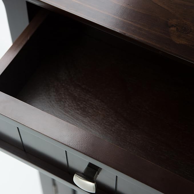 SIMPLIHOME Acadian Solid Wood 48 inch Wide Storage Bench that Seats 2 and 36 inch Wide Storage Cabinet in Brunette Brown for the Living Room, Entryway, and Family Room, Transitional Style