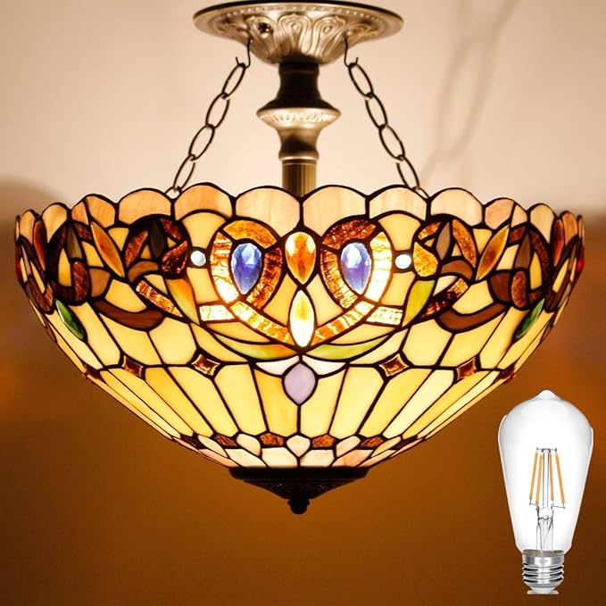 Vintage Edison Bulb 4W,Equivalent 40W Incandescent,ST18 Antique LED Filament Bulbs,Non Dimmable 2700K Warm White,E26 Led Bulb,Pack of 6