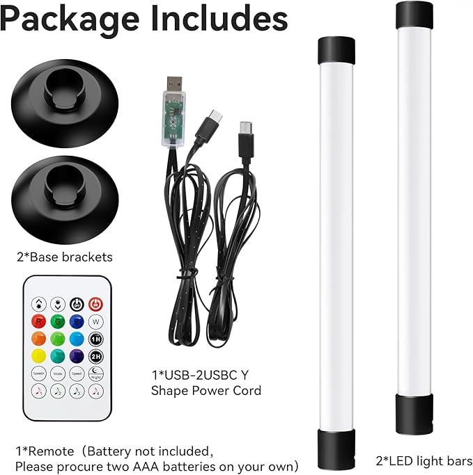 Led Light Bar with Music SynC Color Changing, Led Bar with App & Remote Control, RGB+IC & W Smart RGB Light Bar, USB Powered Led Lights, Dynamic PC Room Monitor Backlight Gaming Accessories