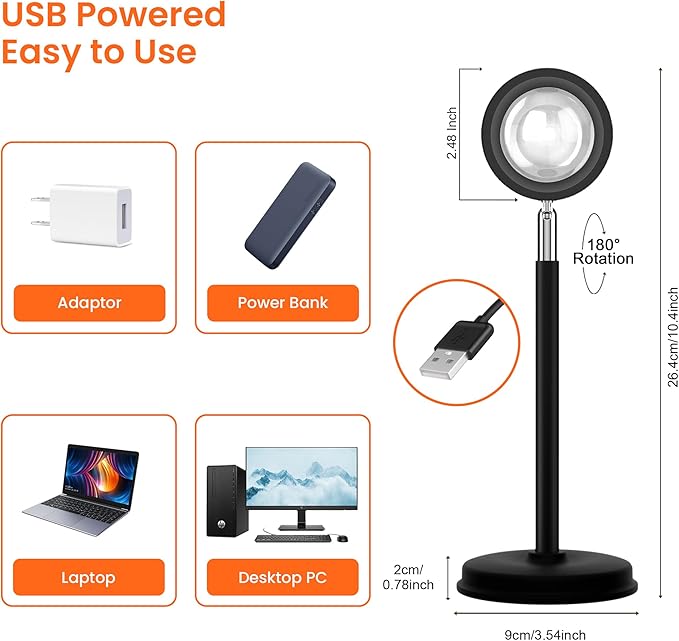 Sunset Lamp Projector with Remote Control, Multiple Colors LED APP Control Sunset Light Three Control Methods Night Light for Room Decor/Christmas Gift/Photography/Party/Bedroom Decor