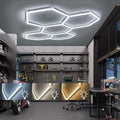 Hexagon LED Lights: 3 Colors 3000K 4000k 6500K 5 Honeycomb Hexagon Garage Lights Super Bright Car Detailing Ceiling LED Shop Light for Warehouse Workshop Gym Basement (5 hex 3 Colors)