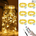 ZGWJ 6 Pack Fairy Lights Battery Operated with Remote, 7ft 20 LED Mini String Lights with Timer 8 Modes for Halloween Christmas Tree DIY, Parties, Bedroom Decorations Warm White