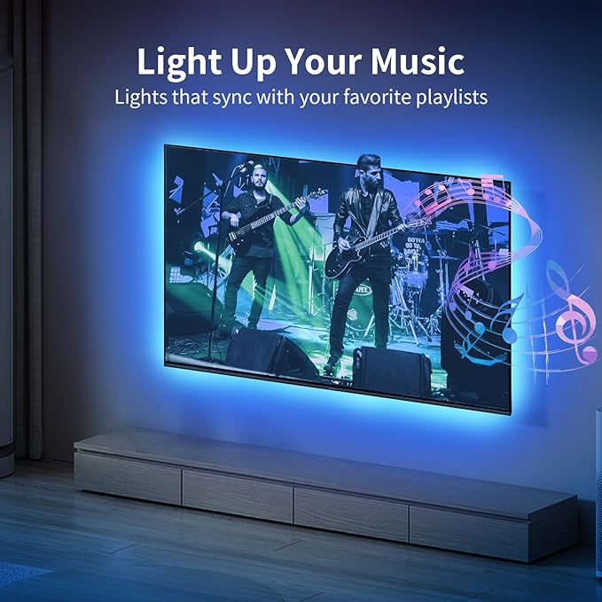 KSIPZE LED Lights for TV, 13ft TV led Backlight for 32-65Inch TVs RGB TV Backlight Behind Music Sync Smart APP & Button Control TV LED Strip Lights USB Powered for Bedroom/Gaming