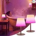 EZVALO Spa-Like Shower Lamp – Waterproof Bathroom Lamp with Remote, Rechargeable Cordless Mood Light, 3 Color Temps & 80 RGB Colors for Relaxing Bathroom & Bathtub Experience (2 Packs)
