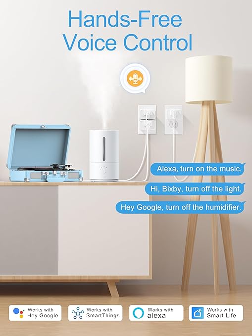 EIGHTREE Mini Smart Plug 𝟓𝐆𝐇𝐳 𝐖𝐢-𝐅𝐢 𝐂𝐨𝐦𝐩𝐚𝐭𝐢𝐛𝐥𝐞 𝟏𝟓𝐀, Smart Plugs That Work with Alexa & Google Home & SmartThings, Energy Monitor, Remote Control, Timer & Schedule, Wi-Fi Plugs
