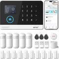 PGST Home Security Systems for House, Wireless Home Security Alarm System, Door/Window Sensor Motion Sensors with App Alert, WiFi+GSM 4G Home Alarm System No Subscription（103-F）