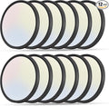 12PK 12 Inch LED Flush Mount Ceiling Light, 24W, 2520LM, 3000K/4000K/6000K CCT Selectable Super Slim LED Ceiling Light, Close to Ceiling Round Flat Panel Light for Hallway, Bedroom,Kitchen ect
