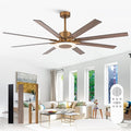 Ceiling Fans with Lights and Remote, 65 Inch Brass Ceiling Fan for Living Room Bedroom, Large Black Outdoor Ceiling Fans for Patios, Dimmable LED, 6 Speeds, Reversible DC Motor, Ventilador de Techo