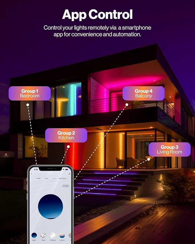 Sunco 24 Pack 6 Inch Smart Ultra Thin LED Recessed Ceiling Lights Slim, RGB+5000K Daylight, Dimmable, 15W, Canless Wafer with Junction Box - ETL