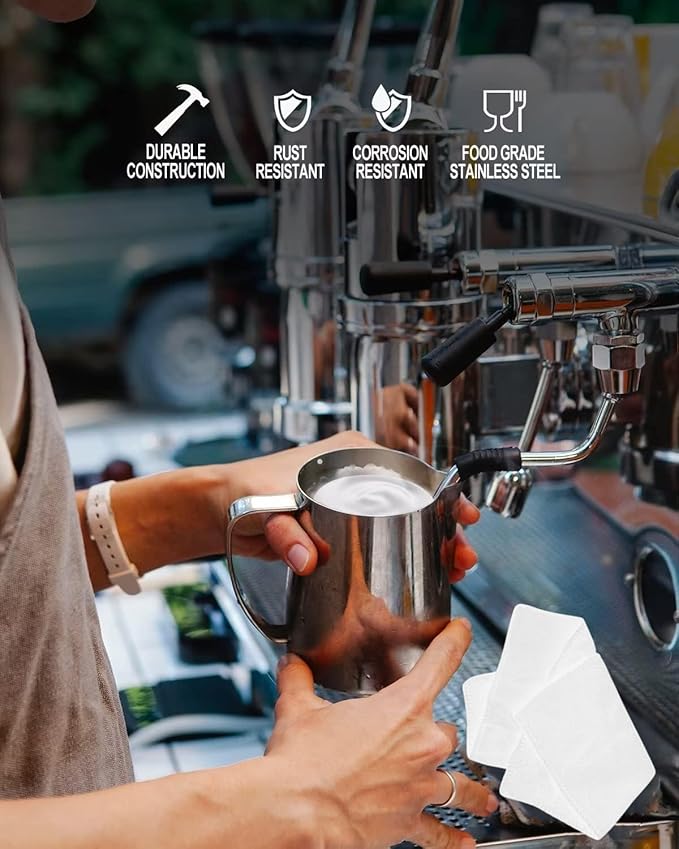 53.3mm Espresso Accessories Kit, 24PCS Coffee Tamper Set，Barista Kit, WDT Tool,316stainlesss Frothing Pitcher, Stirrer, Tamper Mat, Latte Art Pen ， Coffee puck screen