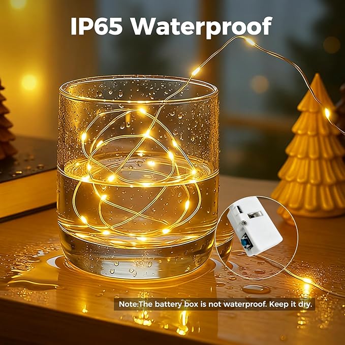 24 Pack Fairy Lights Battery Operated with Timer, 3 Modes 7ft Mini String Lights, 20 LED Silver Wire Bulk Twinkle Light for Valentine's Day Wedding Party Table Centerpieces,Warm White