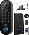 Smart Video Door Lock with 2K Doorbell Camera, Fingerprint & Keypad Keyless Entry, WiFi Deadbolt with PIR Motion Detection & Real-Time Package Alerts, App & Voice Control (Alexa & Google)