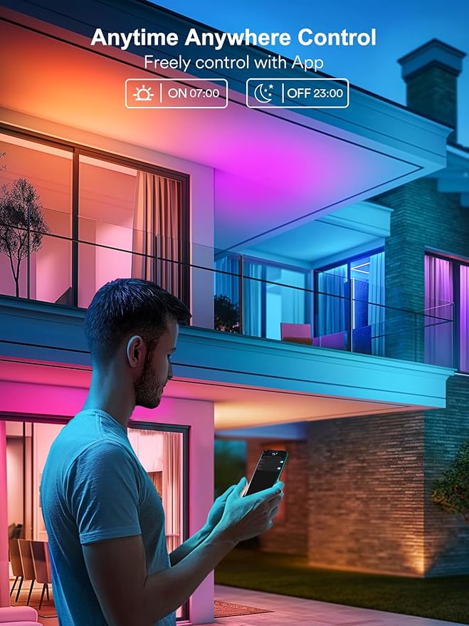 ANGELHALO Smart Light Bulbs, Color Changing A19 LED Light Bulb, Work with Alexa and Google Assistant, Wi-Fi & Bluetooth Light Bulbs, 16 Million Colors RGBCW, Music Sync, 800 Lumens, 2.4Ghz only,1 Pack