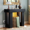 Unikito 39" Entryway Table with Socket and Sensor Light, Narrow Console Table with Storage Behind Couch, Farmhouse Entryway Table for Hallway, Behind the Couch, Living Room, Foyer