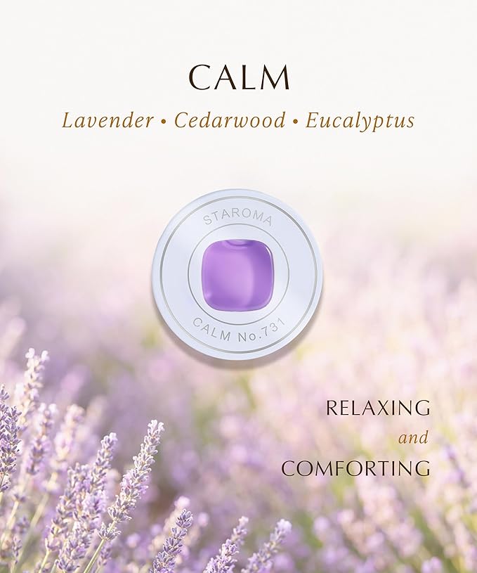 Calm (Lavender Essential Oil Refill), Compatible with STAROMA Waterless Essential Oil Diffuser – Premium Aromatherapy Fragrance, Gentle and Consistent Scent – for 200 sqft Small Home, Office, Car