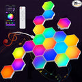 Hexagon LED Light Wall Panels – RGB Smart Gaming Light with App, Remote and Music Sync, Modular Gaming Wall Decor for Bedroom, Game and Living Room(20-Pack)