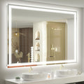 OKPAL 55x40 Lighted Bathroom Mirror, Anti-Fog LED Bathroom Mirror, Bathroom Mirror with Lights, Dimmable Lighted Vanity Mirror, Shatterproof, ETL Listed, Horizontal/Vertical