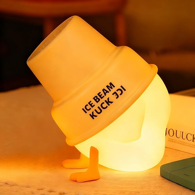 Night Light for Kids, Rechargeable Bedside Touch Lamp, Portable Dimmable Nightlight, Cute Lamp Gifts for Baby, Teens, Adults, Table Decor for Bedrooms, Office(Ice Cream Duck)