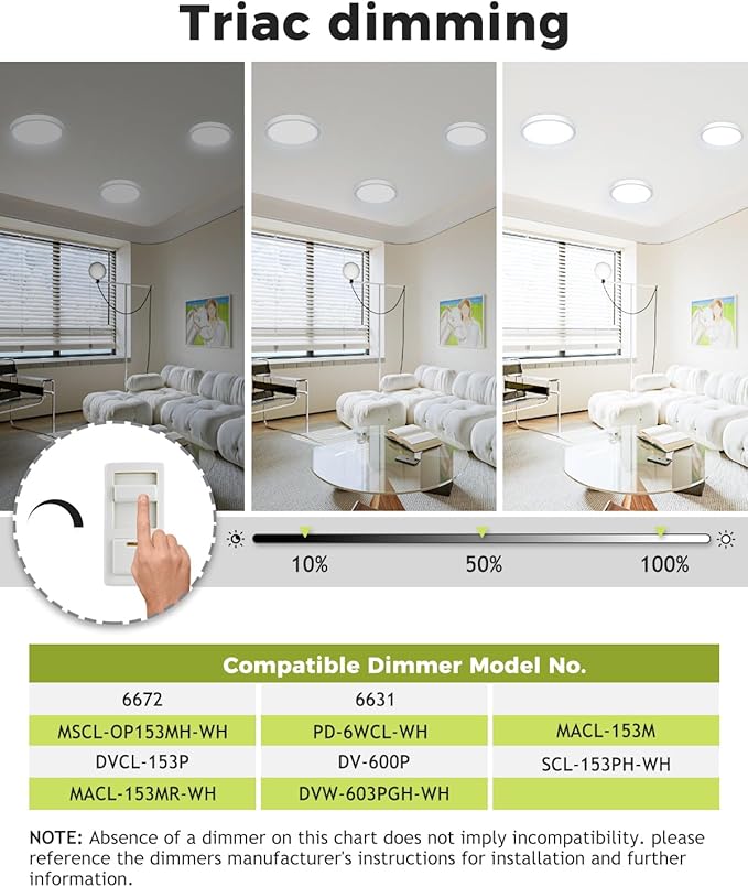 hepside 1Pack Dimmable Flush Mount Ceiling Light Fixture White, 3CCT Selectable 3000/4000/6500K Ceiling Lamp, 7.5INCH 15W 1500LM Low Profile Light for Bedroom, Kitchen, Bathroom, Hallway