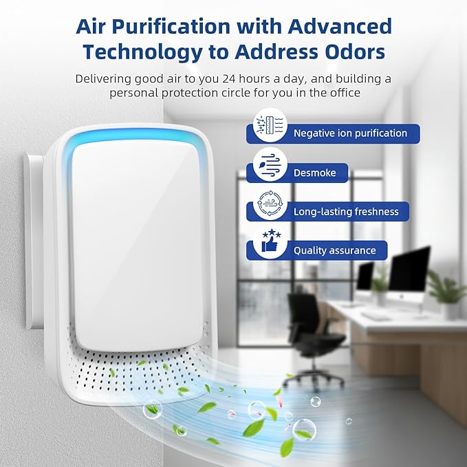 Air Ionizer Purifier for Home,4 Pack Negative Ion Air Purifier Plug in for Small Room, Bedroom Office Bathroom Basement,Quiet Working Portable Air Cleaner Freshener for Odor,Pets Smell