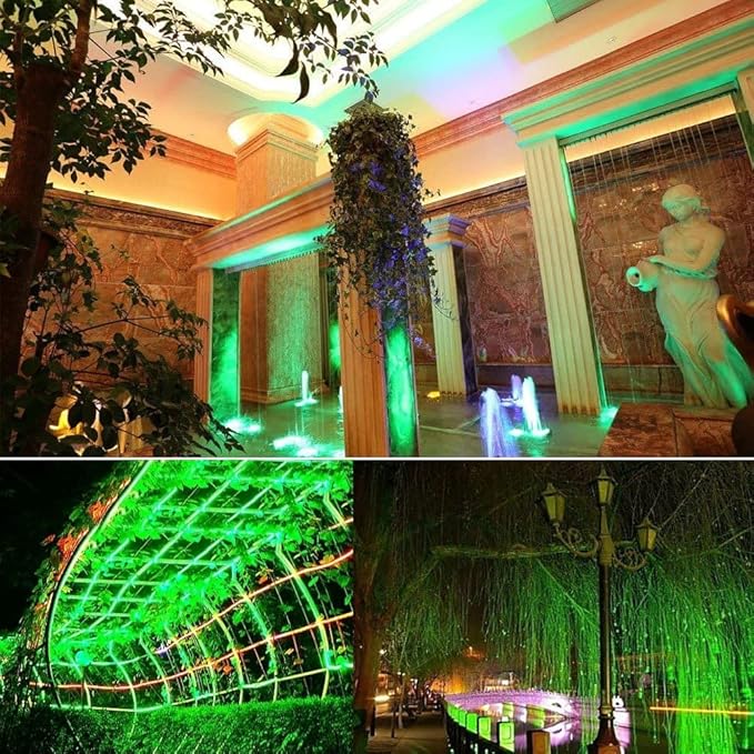 LED Light Strip Kit, AC 110-130V Flexible Waterproof Rope Lights, 13ft 5050 60 LEDs/M for Indoor Outdoor Commercial Lighting Decoration, Accessories Included, Green