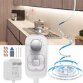 Motion Sensor Led Light Strip - with UL FCC Plug Adapter, Multi-Functional Controller, Dimmer and Timer, Under Cabinet Lights for Kitchen Stair Showcase Bedroom Corridor Counter 16.4ft ColdWhite.