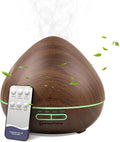 Essential Oil Diffuser for Home: 500ml Oil Diffuser 7 Colors Light Aroma Diffuser with Remote Control for Home, Office, Bedroom, Child’s Room Brown