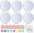 Battery Operated LED Puck Lights with Remote RGB 13 Color Changing Wireless Stick On Closet Push Lights Under Cabinet Lighting with Dimmable & Timing Function for Xmas Decor
