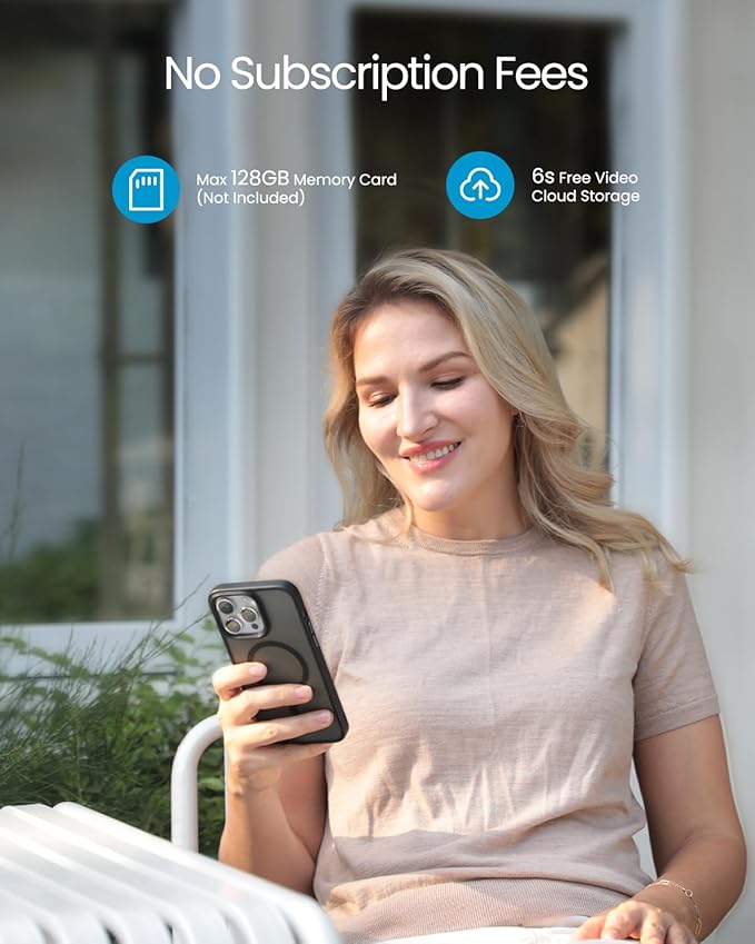 ieGeek Video Doorbell Camera Wireless, Head-to-Toe 180° Ultra Clear, 2K 3MP HD Video No Subscription Fee, Smart Motion Detection, Real-time Alerts, Support Local Storage, Only 2.4GHz WiFi