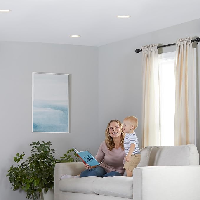Amazon Basics Smart BR30 LED Light Bulbs, Color Changing, 9W (60W Equivalent), 800LM, Energy Efficient, Voice Control, Works with Alexa Only, 2.4 GHz Wi-Fi, No Hub Required, 4-Pack
