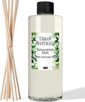 Urban Naturals Reed Diffuser Oil Refill Eucalyptus Sage with Mint, Lime, Cedarwood 8 oz + Free Reed Sticks, Made in the USA