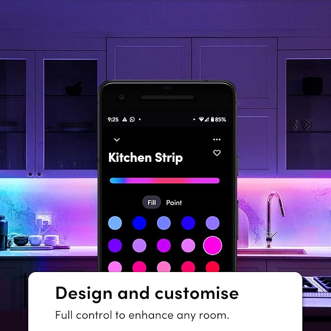LIFX Smart WiFi Light Strip 6.6ft (Polychrome Multicolor, 8 Addressable Zones) Cuttable & Extendable Up to 32.8ft, Works with Alexa, Google Home & Siri, LED Strip Kit with Controller & Power Supply