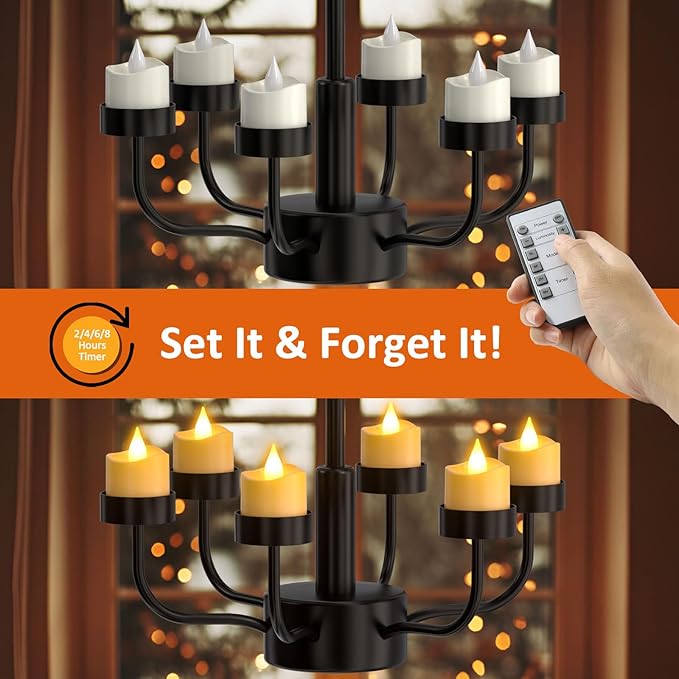 Yme Rechargeable Tea Lights Candles with Charger Storage Base, 6 Pack Battery Operated LED Flameless Votive Candles with Remote Timer for General Room Home Lantern Weddings Emergency Party Decor