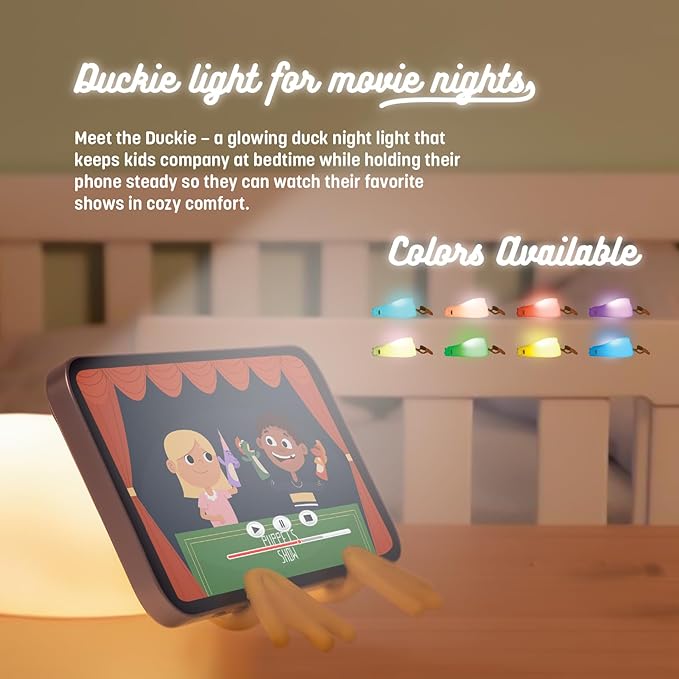 Kawaii Duck Ambient Light, Color Changing, Soft to Touch Silicon, USB Rechargeable, Various Timer Settings, Tap Control