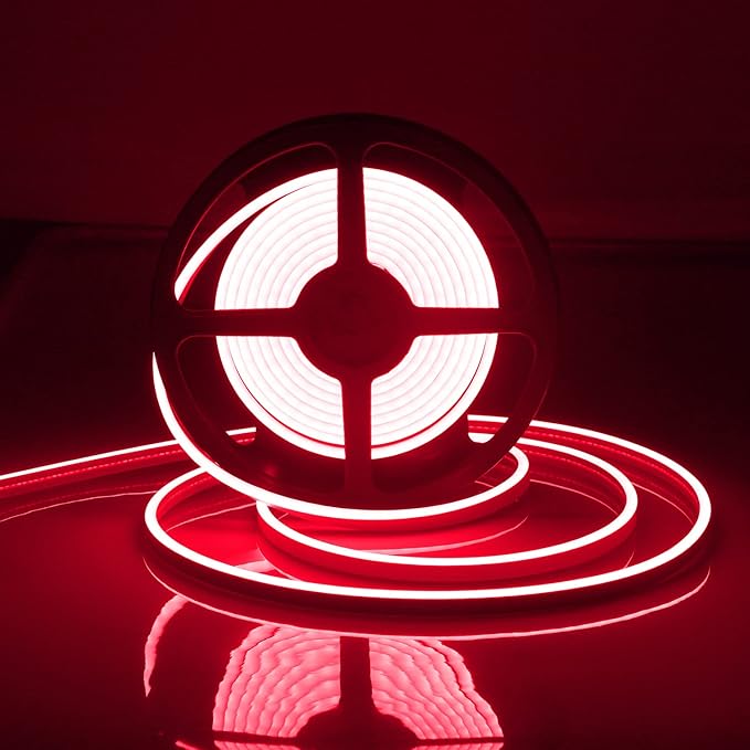 32.8FT/2PCS/10M Red LED Strip Lights - Flexible, Waterproof Neon Rope Lights for Indoor & Outdoor Decoration with Complete Installation Kit [Adapter Not Included