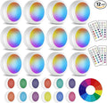 LED Puck Lights - 13 Color RGB, Wireless Remote Control, Battery Powered, Perfect for Under Cabinet & Counter