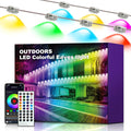 XINKAITE 100FT Permanent Outdoor Lights with 50 LEDs - Smart RGB+IC with 16 Million DIY Colors, IP67 Waterproof, App & Remote Control, Hundreds of Dynamic & Scene Modes for Holidays, Christmas & Home