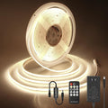 ALITOVE 32.8ft COB LED Strip Light Kit Natural White 4000K Flexible Super Bright 24V High Density LED Tape Light 3200LEDs CRI90+ Dimmable LED Light Strip for Indoor Home Commercial Lighting Decor