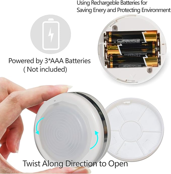LED Puck Lights with Remote Control, Stick On Under Cabinet Lights, AAA Battery Powered LED Closet Lights with Timer, Auto Off 30 Min Night Light for Closet, Kitchen, Pantry, Stairs