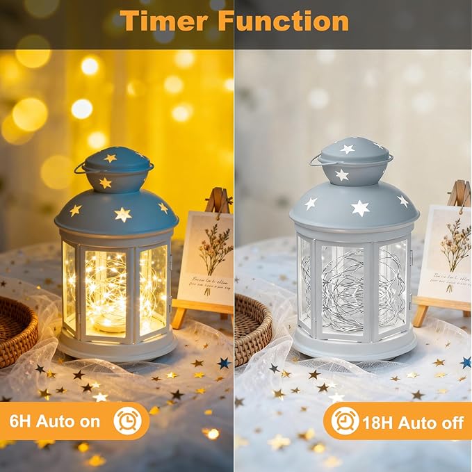 Fairy Lights Battery Operated, Rechargeable String Lights with Timer, Mini Waterproof LED Twinkle Lights for Bedroom, Christmas Decorations, Wedding Party Decor (Warm White, 5M/16FT)
