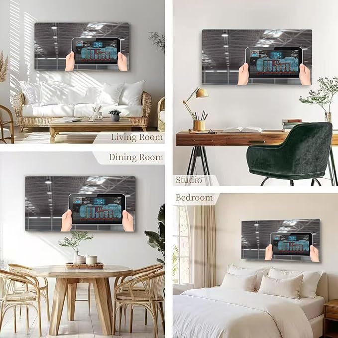 Wibinuki Wall Art Wall Decor Wall Paintings new normal Technology in smart automion industrial using artificial for Living Room Bedroom Bathroom Home Decor Can Be Hung Directly 20"x 40"