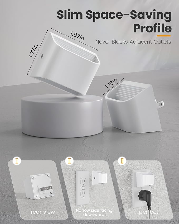 NIORSUN Plug in Night Light, Auto Brightness Sensor Night Light, 3000K Warm White, Ultra-Slim Wall Light for Hallway Bathroom Bedroom Stairs, White, 8 Pack